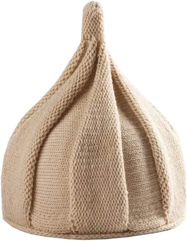 Women Winter Knitted Cone Hat Warm Skull Beanie Fashionable Hats, 2 Pack