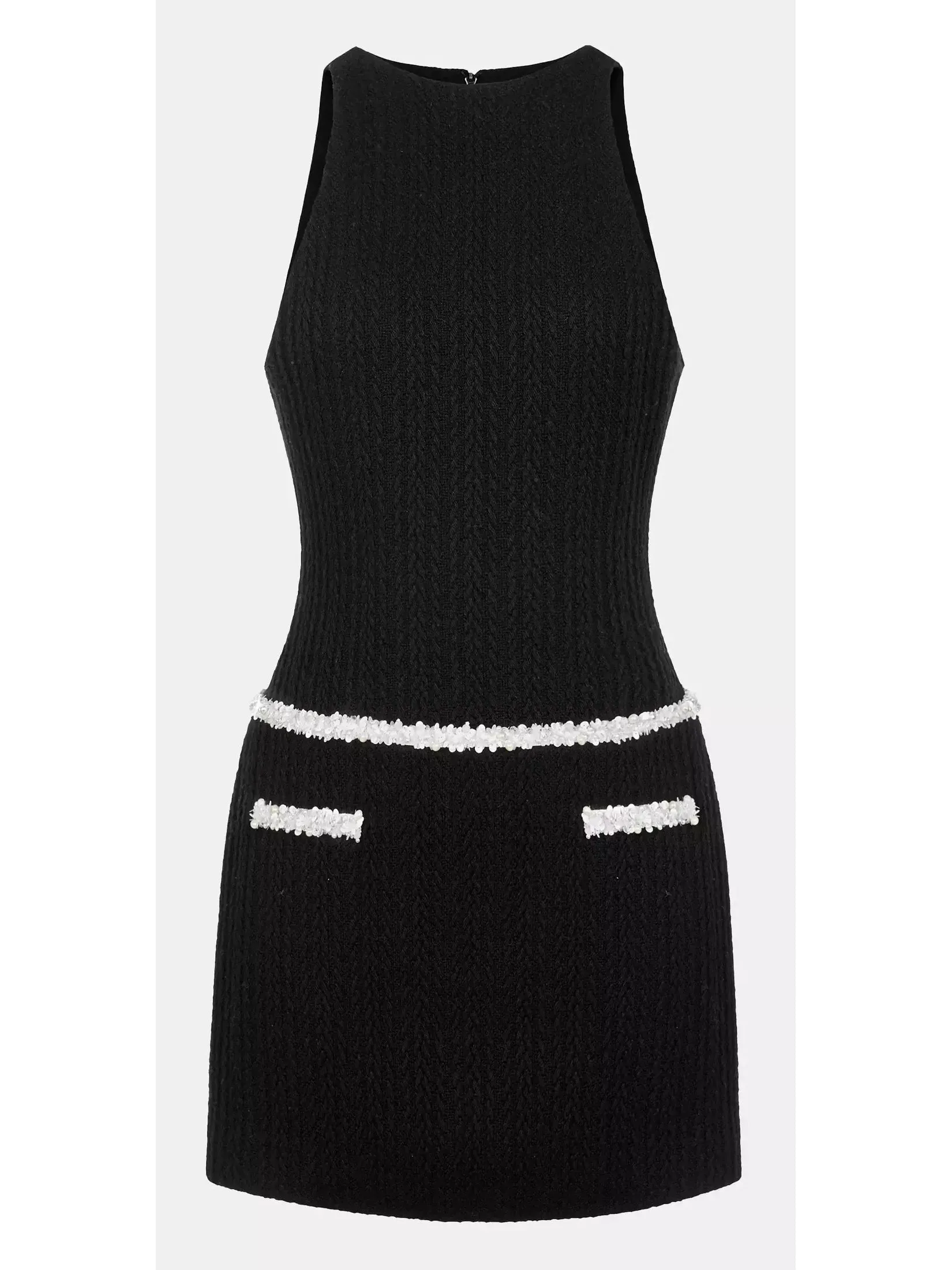Women’s Beaded Knit Cape and Dress Set, Black