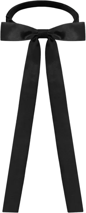 Womens Bow Tie Adjustable Pre-Tied Western Ties for Women Solid Color Ribbon Bow Tie for Uniform Cosplay School