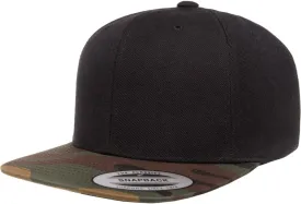YP Classics 6089 Premium Wool-Blended 6 Panel High Profile Flat Bill Snapback Cap | Bulk Packs Available