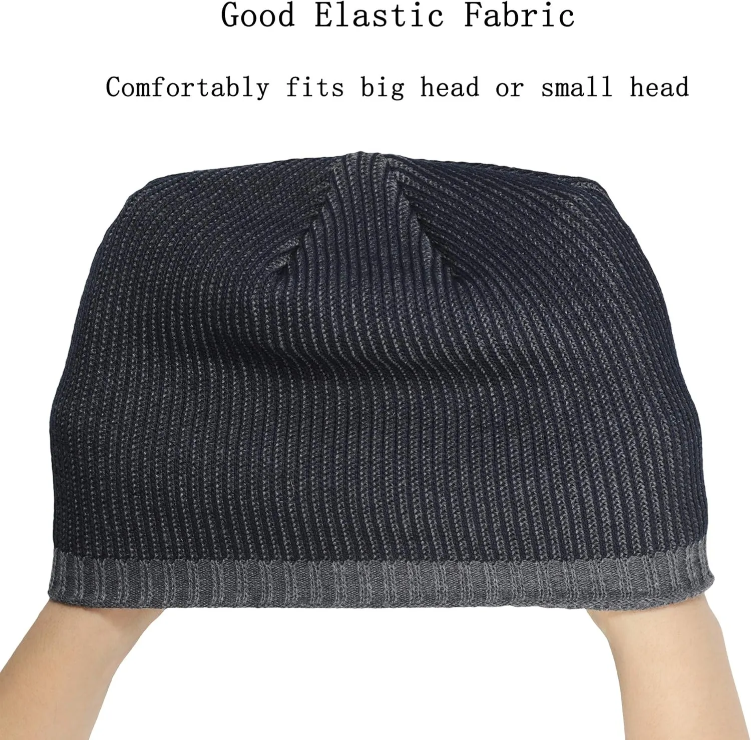 ZLYC Men Fashion Knit Fisherman Beanie Hat Winter Warm Thick Skull Cap