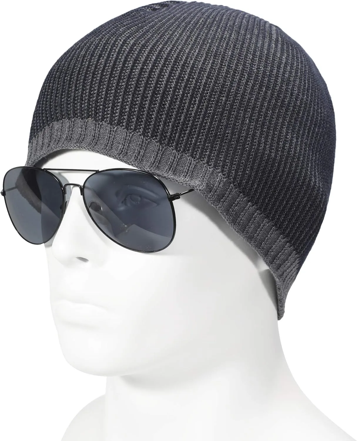 ZLYC Men Fashion Knit Fisherman Beanie Hat Winter Warm Thick Skull Cap